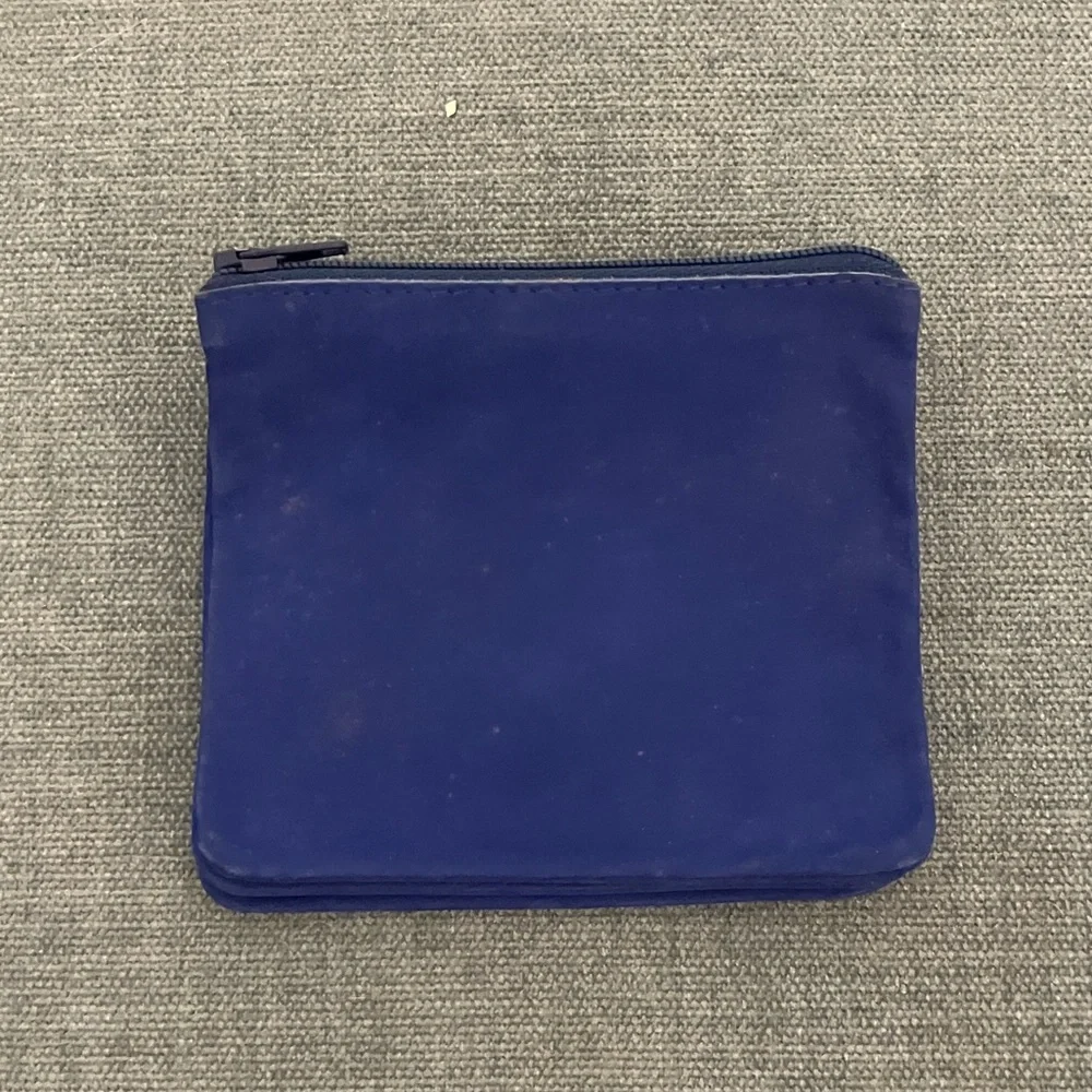 Blue Suede Jewelry Pouch